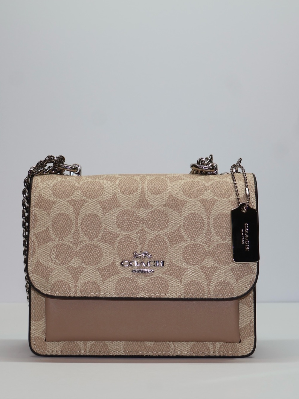 Coach Beige Signature Canvas and Leather Crossbody